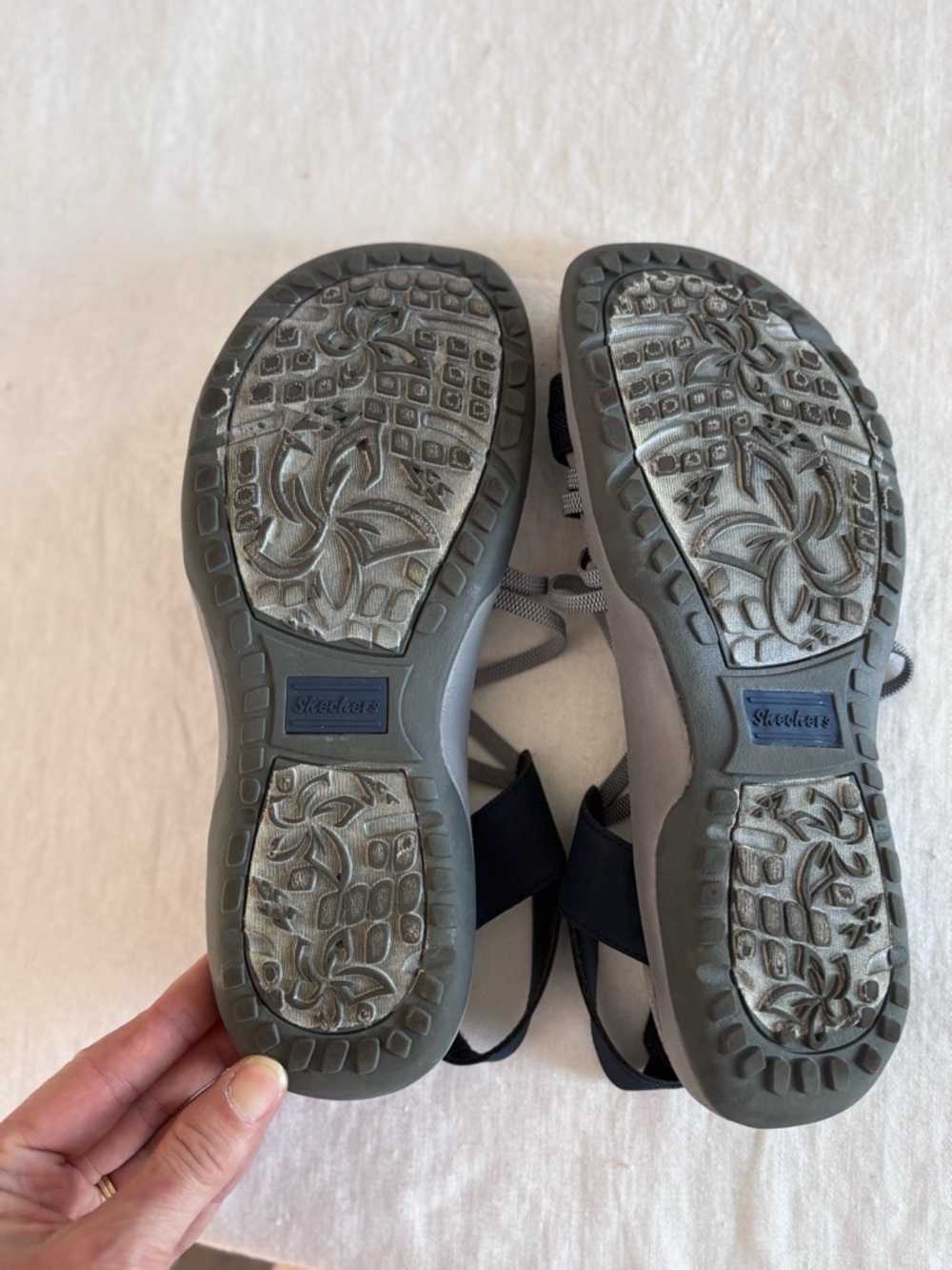 Skechers Women's Navy and Gray Strappy Sandals - Picture 10 of 13